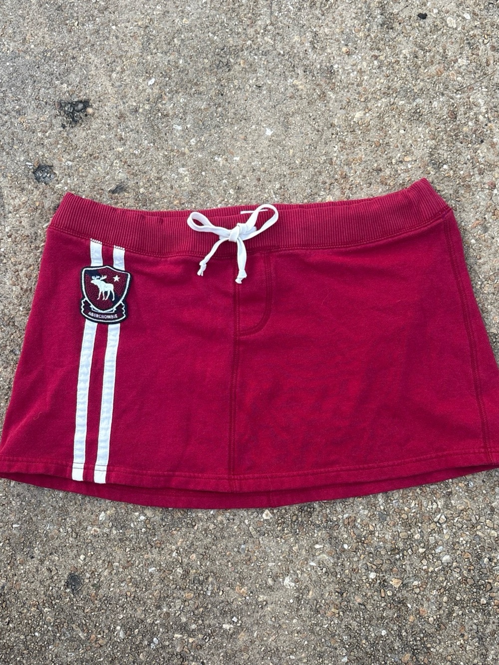 Vintage 2000s Abercrombie & Fitch Red mini sweat skirt